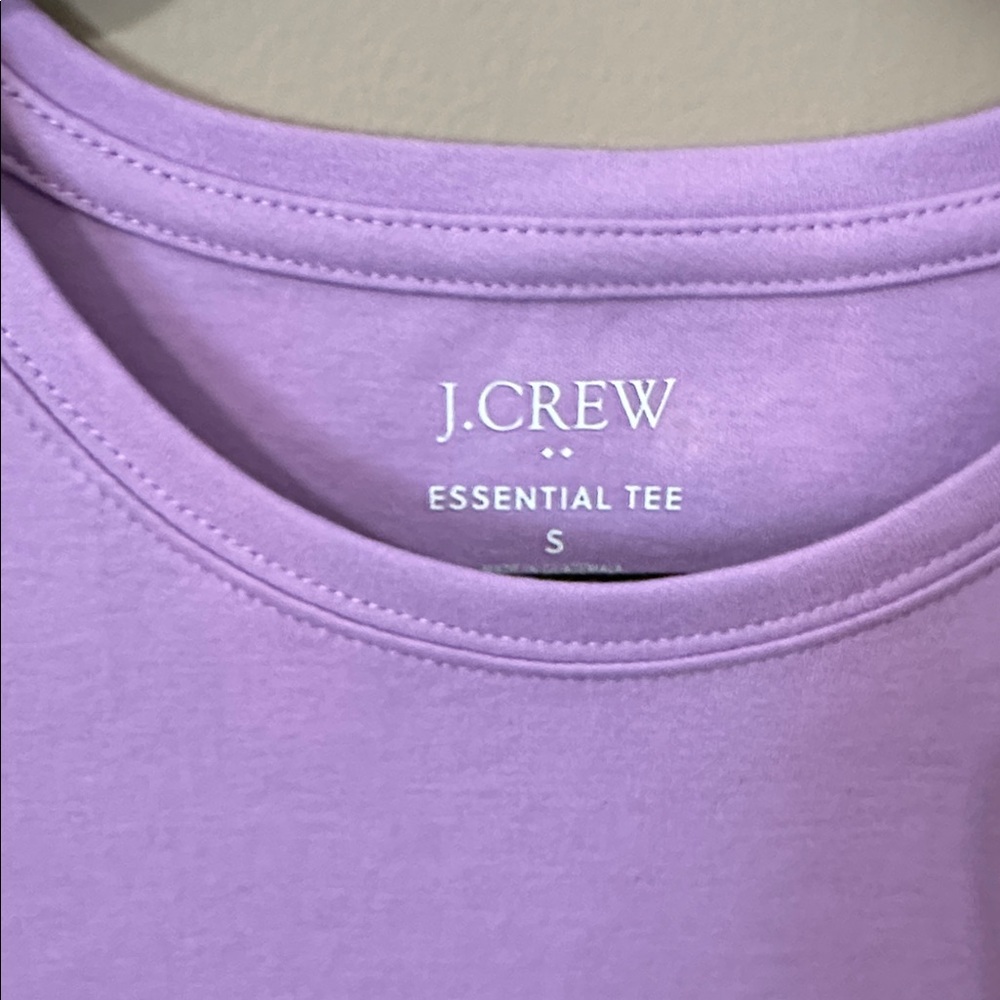 J.Crew Factory Essential Short-Sleeve Crewneck Tee in Bright Lilac - Picture 4 of 6